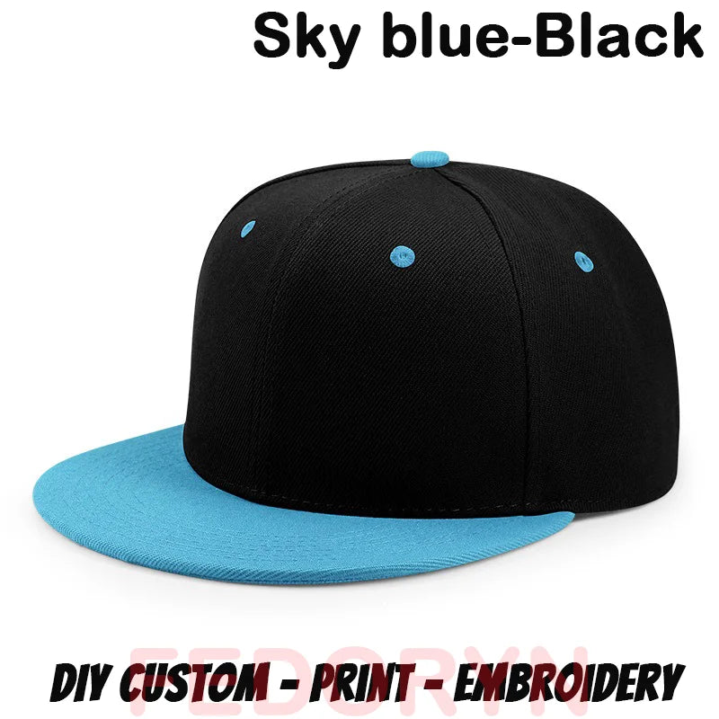 FEDORYN Snapback Keps Splice-Färger Hip Hop – 40 Färger Akryl/Polyester Justerbar Unisex Anpassad Brodyr Tryck Grossist Dropshipping