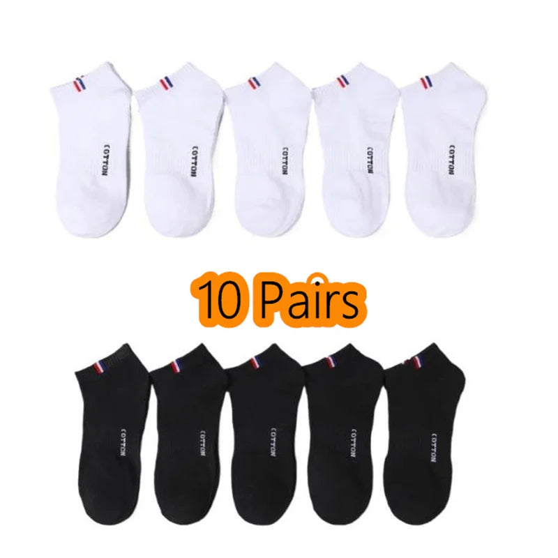 Herr Ankelstrumpor i Bomull 1–50-pack – Andningsbara, Tunna, Sport & Vardag, EU 38–45