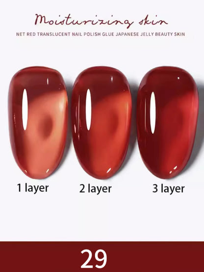 1-30pcs PSK Nude Pink Color Nail Art Ice Transparent Bare Color Nail Enamel 2026 New Net Red Popular White Gel Nail Polish