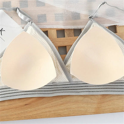 Back Lingerie Wholesale Ladies Autumn Soft Thin Cup Breathable Student Small Chest No Underwire Breast Pad Bra