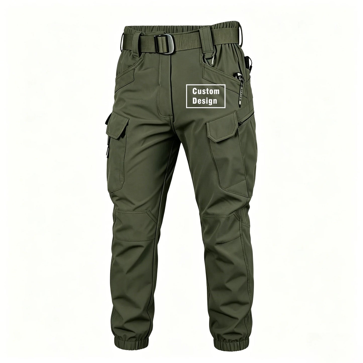 Herr Militär Softshell Set 2026 – Fleece Jacka + Byxor Outdoor, Grå/Svart/Khaki/Kamouflage S–4XL