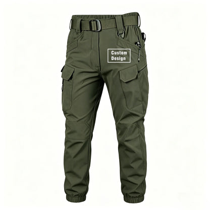 Herr Militär Softshell Set 2026 – Fleece Jacka + Byxor Outdoor, Grå/Svart/Khaki/Kamouflage S–4XL