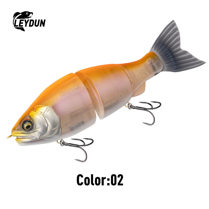 LEYDUN JOINTED CLAW SATCHET 184mm 2.5OZ Fishing Lures Joint Body Glide Swimbaits Floating Powerful S-Shaped Big Hard Baits Bass
