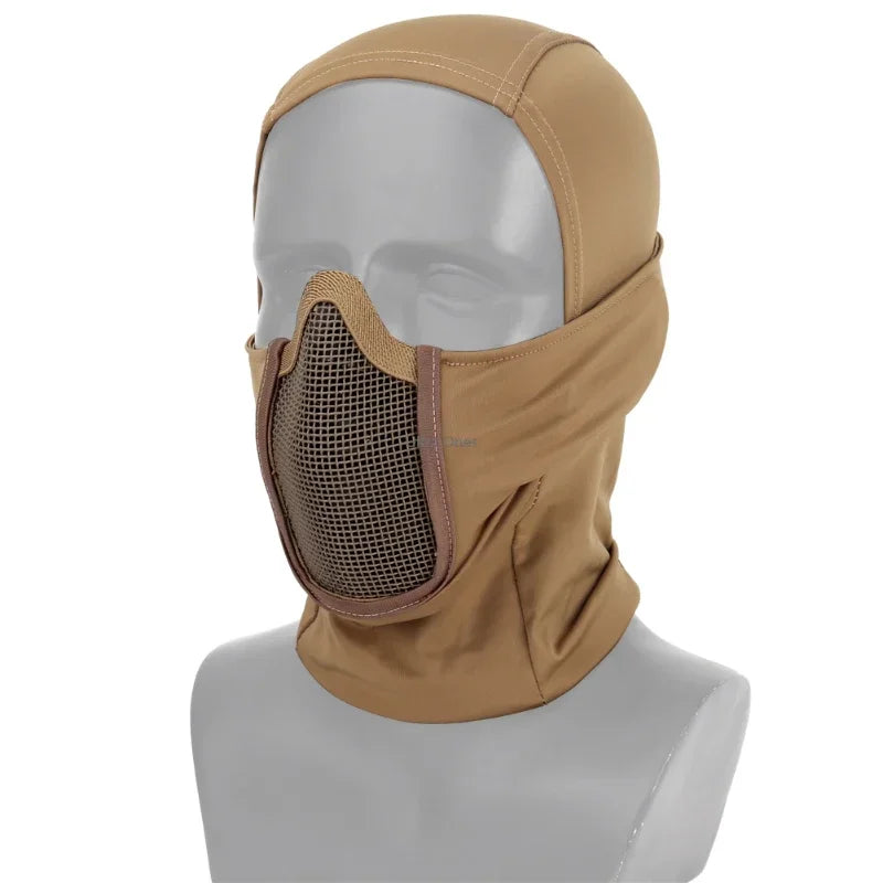 Taktisk Helmask med Stålnätsmask för Airsoft och Paintball