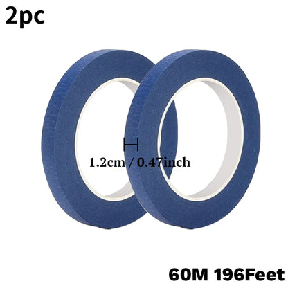 Blå maskeringstejp 60 meter – 12–48 mm, 1- eller 2-pack