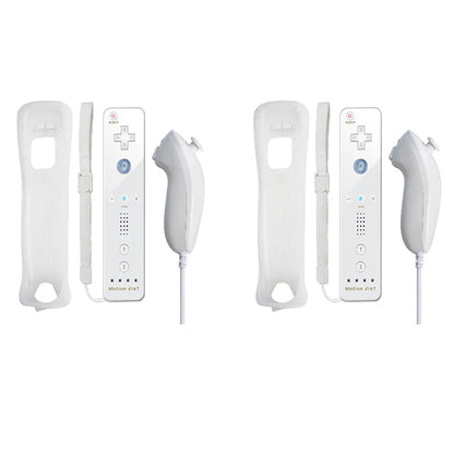 Nintendo Wii Trådlös Handkontroll 2-i-1 – Med/Utan MotionPlus, Silikonskål, Bluetooth, Wii/Wii U/Wii Mini