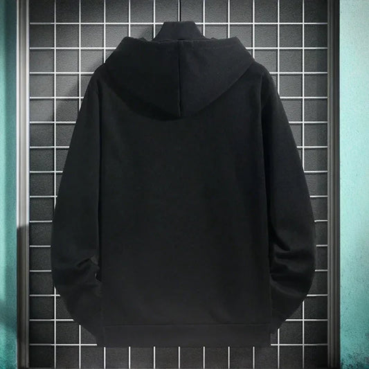 Herrhoodie med tryck för höst och vinter