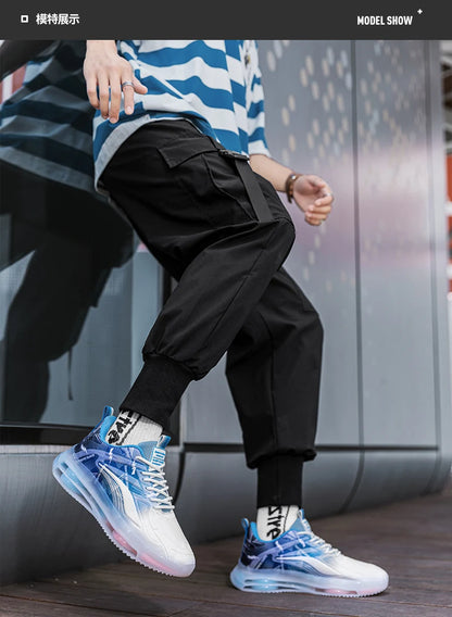 Men's Fashionable Basketball Shoes Air Cushioning Comfortable Non-Slip Breathable Shock-Absorbing Men's Outdoor Activities