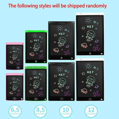 6.5/8.5/10/12 Inch LCD Drawing Tablet for Kids, Rechargeable Erasable Board with Pen, Travel Educational Toy Gift for Boys Girls