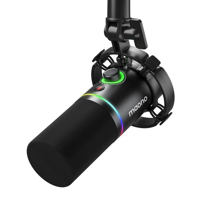 MAONO PD200X RGB Gaming Microphone Dynamic Microphone USB/XLR Dual Mode Microphone Podcast Mic RGB XLR/USB Gaming Podcasting Mic