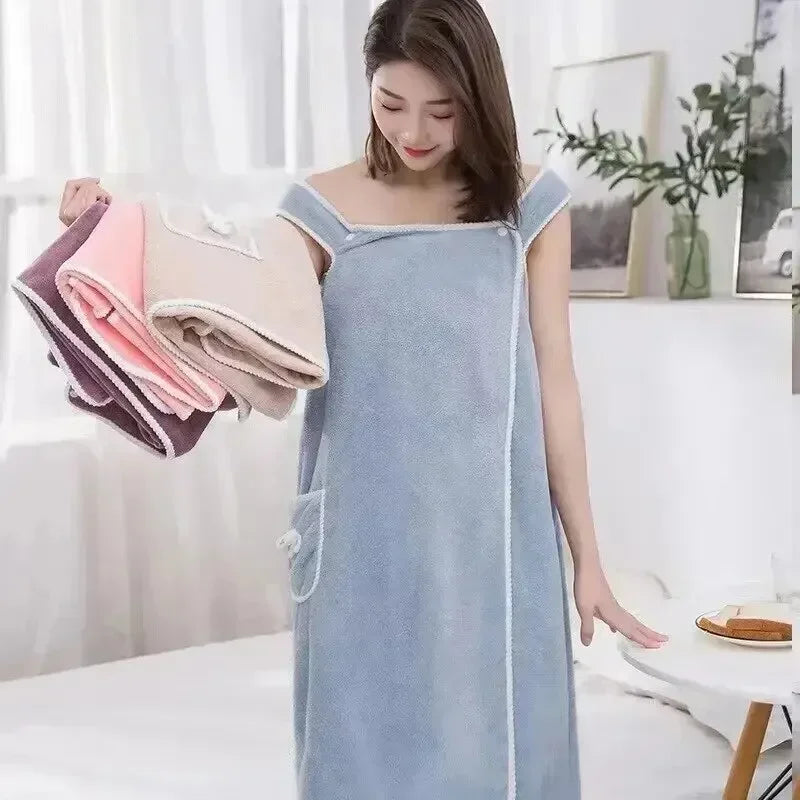 Womens Bath Towels Girls Wearable 135*80Cm Fast Drying Bathing Beach Spa Bathrobes Wash Clothing, Shower Bath And Gym Towel