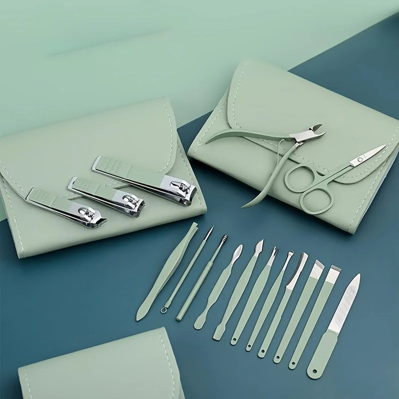 16pcs Nail Clippers and Nail Trimming Tool Set, a Professional Nail Clipper and Pedicures Tool Kit That Is Easy to Carry