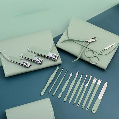 16pcs Nail Clippers and Nail Trimming Tool Set, a Professional Nail Clipper and Pedicures Tool Kit That Is Easy to Carry