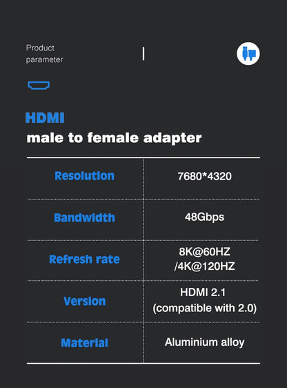 HDMI-förlängningsadapter hona till hona – 4K och 1080p