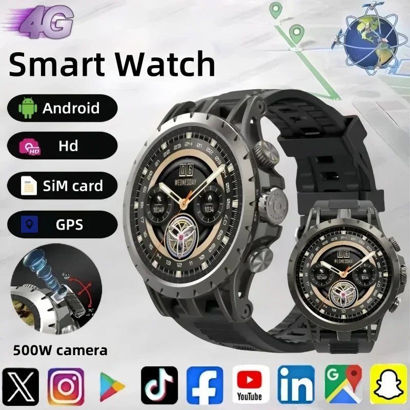 Q85 New 5G Popular Outdoors GPS Tracker Sports Smart Watch WIFI NFC SIM Card HD Video Call Music Player Waterproof Watch Men