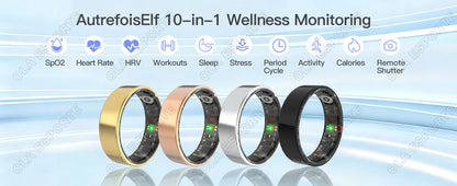 R09 Smart Ring Men Women Heart Rate Blood Oxygen Monitor Sleep Tracker Smartring Multi SportMode 5ATM Waterproof for Andorid IOS