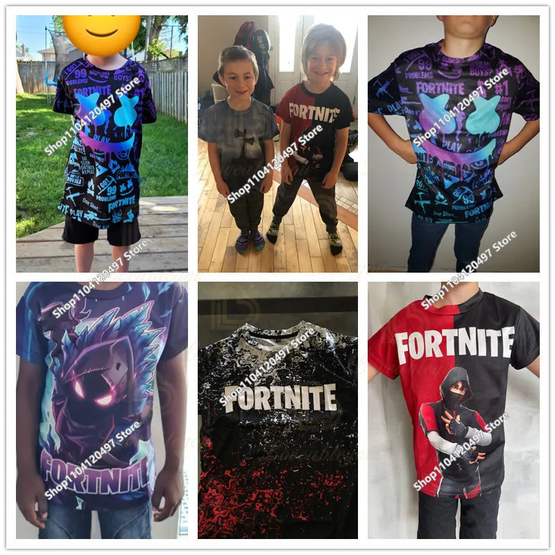 Fortnite Hoodie Barn & Vuxna – 3D-tryckt Animerad Pullover Polyester Casual Streetwear Storlek 110–160cm + Vuxenstorlekar