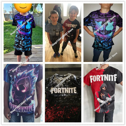 Fortnite Hoodie Barn & Vuxna – 3D-tryckt Animerad Pullover Polyester Casual Streetwear Storlek 110–160cm + Vuxenstorlekar