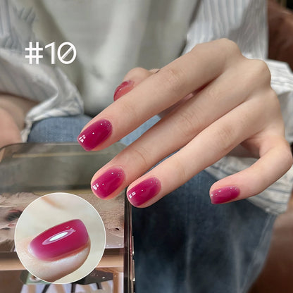 1-24pcs WS Jelly Jade Nude Pink Gel Nail Polish Natural Pink Translucent Color LED UV Gel Soak Off For Home Salon Nail Art DIY