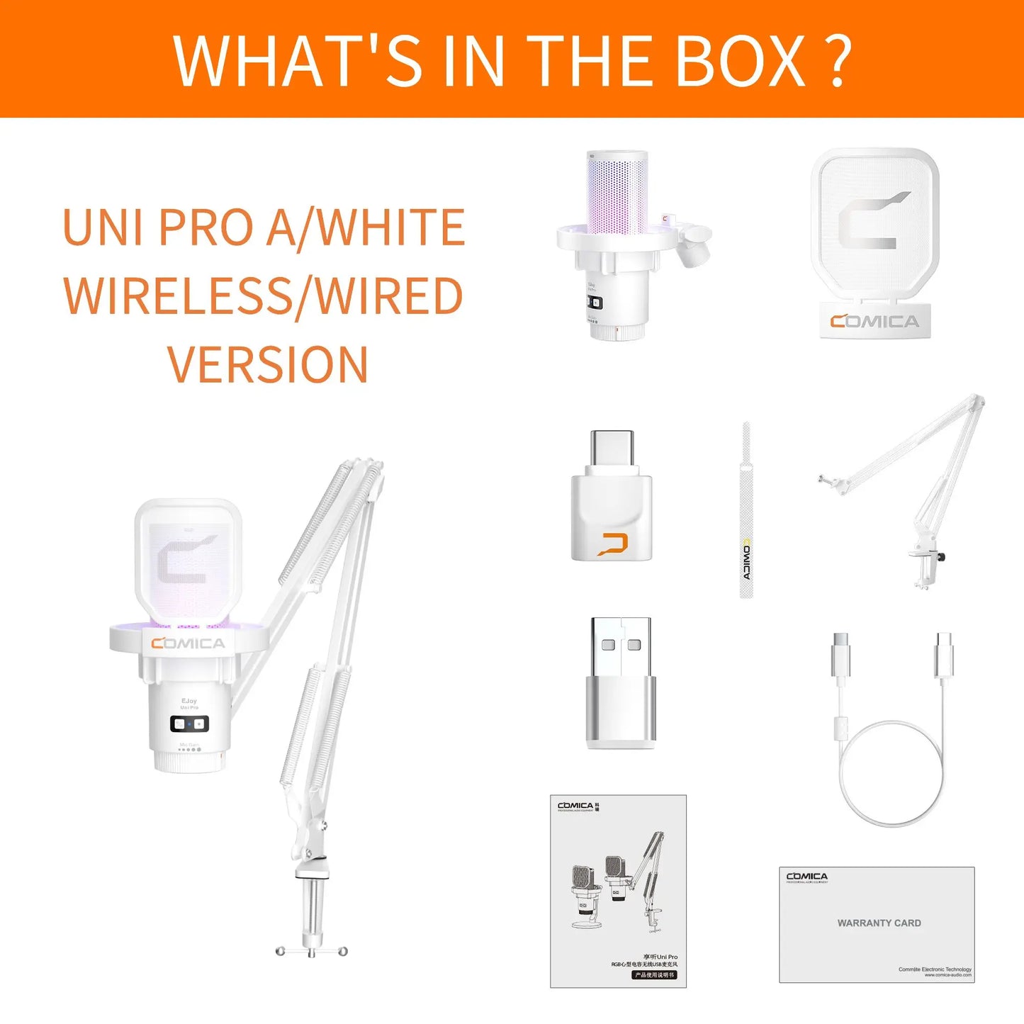 Ejoy Uni Pro wireless gaming microphone for streaming,recording, podcast, youtube. Compatible with Mac OS, PS4/ 5