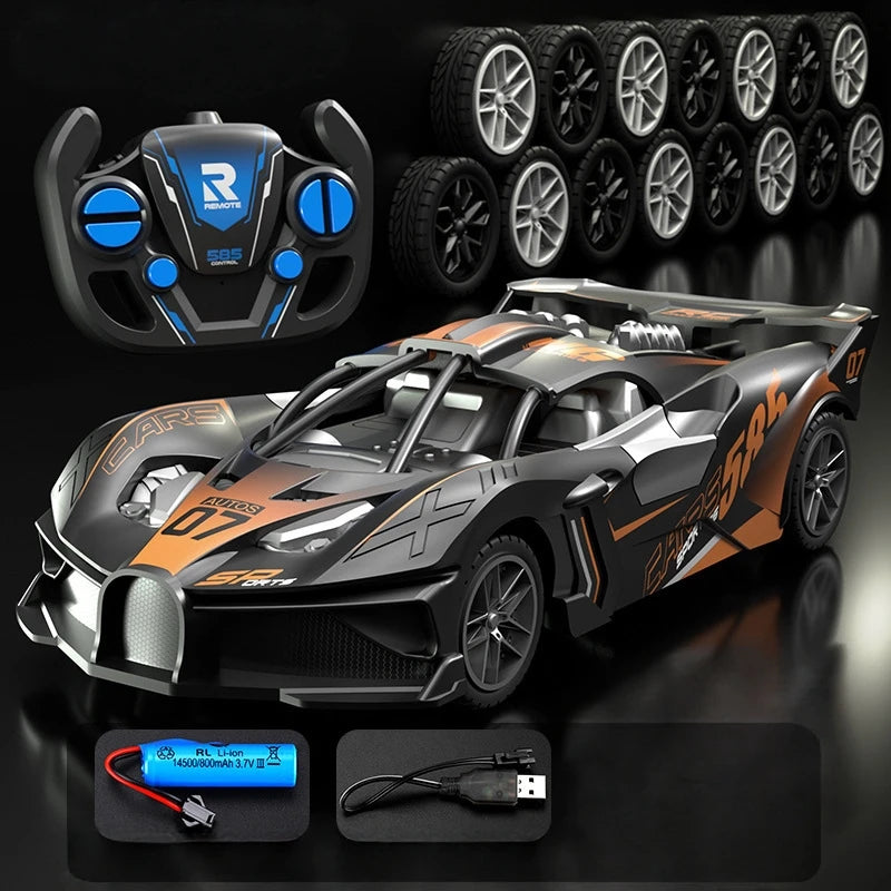 Radiostyrd driftbil med uppladdningsbart 3,7 V-batteri, 21/28 cm
