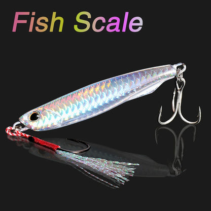 5pcs/box Metal Jig Lures 10g 20g 30g 40g Spinner Sinking Pencil Feather Hook Treble Hooks Pesca Set Fishing Tackle Box Bait Kit