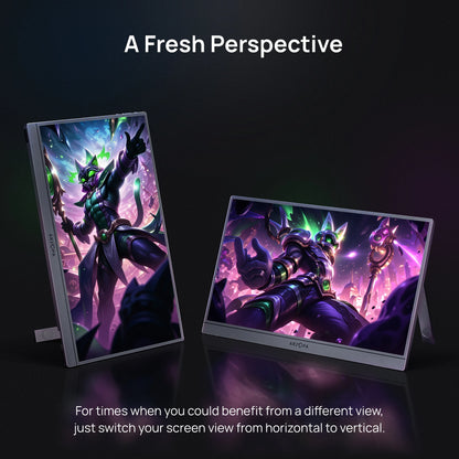 [GREY}ARZOPA 15.6/16.1inch 144/60HZ Mini Second Gaming Display Portable Monitor External Screen for MAC/Laptop/PC/Xbox/PS/Switch