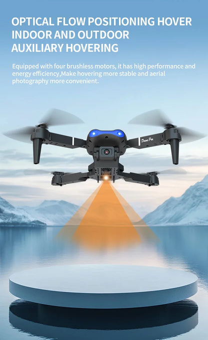 E99 Pro Drone with 8K HD Camera Remote Control Quadcopter Four Axis Aircraft Altitude Hold GPS Flying Toy for Aerial Photography