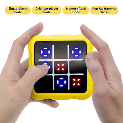 Handheld Electronic Tic Tac Toe Game Portable Logic Board Game for Kids Adults Travel Brain Training Two Player Thinking Toy
