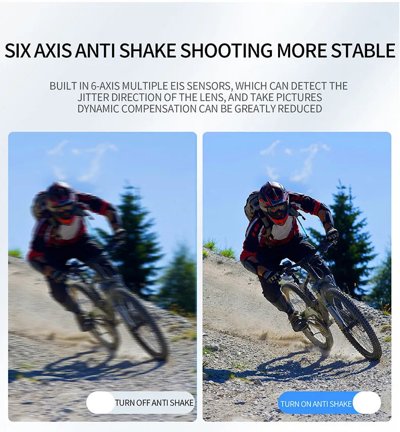 4K HD 60FPS Mini Camera Wifi Outdoor Sport 170° Wide Angle Action Kam Waterproof Bike Motorcycle Helmet Body Cam with LED Screen