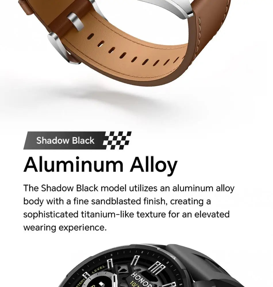 Honor Watch 6 new Smartwatch 1.46" AMOLED Up to 35 days battery life Over 120 training and health modes 5ATM waterproof, IP69 protection, Bluetooth 5.4