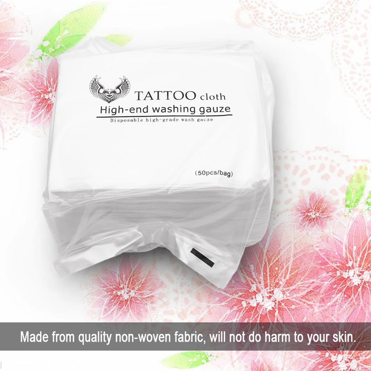 50pcs Disposable Tattoo Wipe Paper Towel Tissue Body Art Permanent Makeup Tattoo Cleaning Tools Tattoo Supplies Accessories