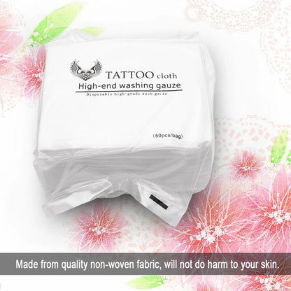 50pcs Disposable Tattoo Wipe Paper Towel Tissue Body Art Permanent Makeup Tattoo Cleaning Tools Tattoo Supplies Accessories