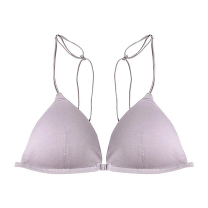 Fachion Triangle Bras for Women Beauty Back Push-up French Style Bra Thin Strape Solid Color Wireless Bra Girls