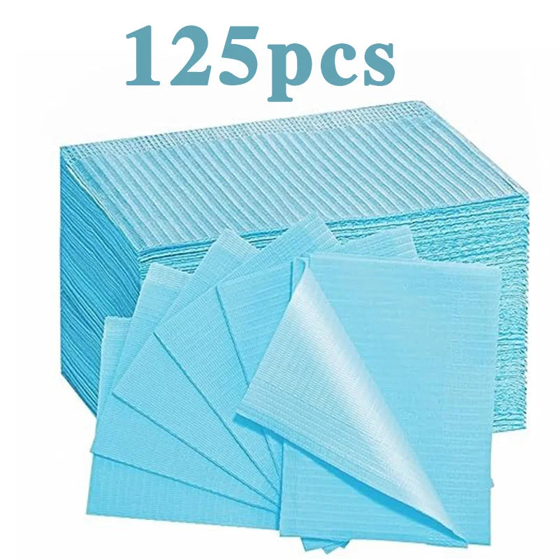 Disposable Dental Bibs 3 Ply Waterproof Tattoo Clean Pad Patient Napkins Table Covers for Piercing Nail Art Tattoo Accessories