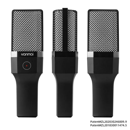 Gaming Microphone Professional Condenser Mic PC Laptop Computer Mike RGB USB Wired Studio Streaming Podcast Gamer Karaoke PC Kit