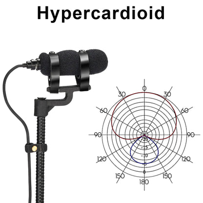 3.5mm 3 Pin 4 PIN Wind Instrument Saxophone Microphone Portable Supercardioid Wired Condenser Mic for Sax Violin Piano IM-22