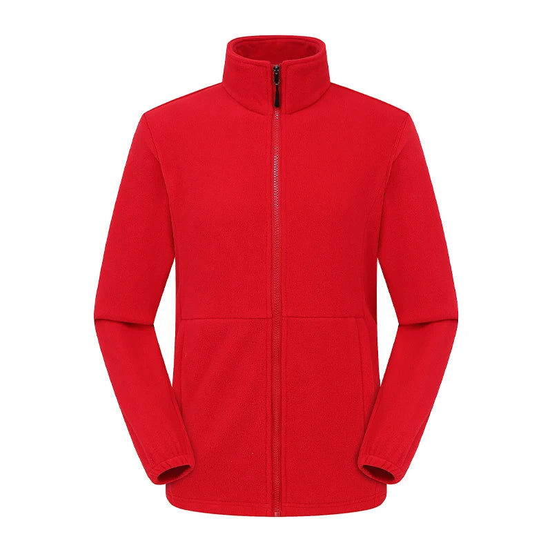 Herr/Dam Fleecejacka Vinter 2026 – Anpassningsbar Tryck Vandring Camping Outdoor S–4XL 6 Färger