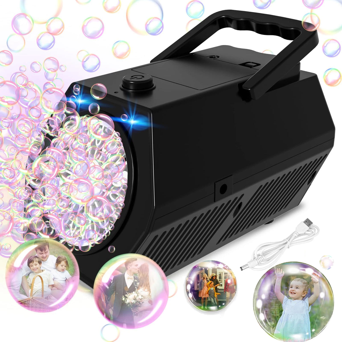 Automatisk bubbelmaskin med 2 hastighetslägen
