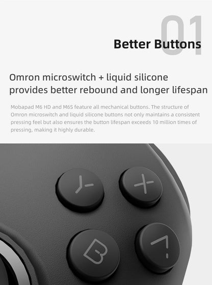 MOBAPAD M6 Controller For Nintendo Switch OLED Joypad with Hall Joystick HD Vibration Console for Switch NS OLED Gamepad