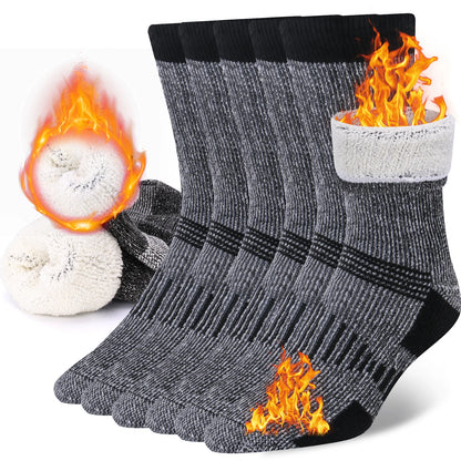 3-pack Merino Ullstrumpor Unisex – Tjocka, Varma Vinterstrumpor för Vandring, Arbete & Sport