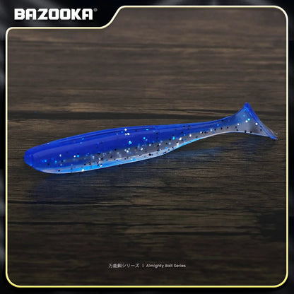 Bazooka Shad Worm Fishing Soft Lure Big Silicone 90 100mm Bait T Tail Easy Shiner Wobbler Swimbait Pesca Trout Pike Bass Winter