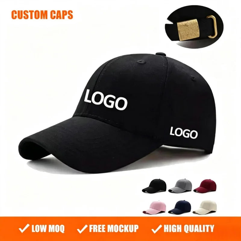 KOOKOFASHION Anpassad Keps Grossist – Valfritt Material Tryck Brodyr Sublimering 3D Logotyp Fram/Sida/Bak MOQ 25 Kepsar Profilkläder