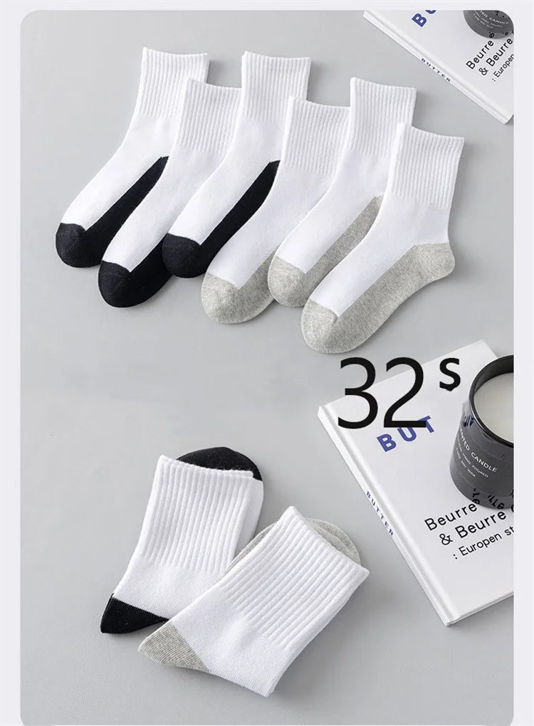 3 Pairs/set Children's Socks Spring Autumn Kids Boys Cotton White Sports Student Home Teenagers Socks For Daily Life 4-16Years