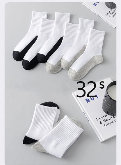 3 Pairs/set Children's Socks Spring Autumn Kids Boys Cotton White Sports Student Home Teenagers Socks For Daily Life 4-16Years