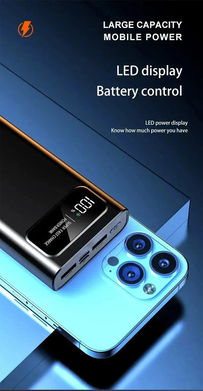 Lenovo 140W Power Bank 200000mAh Large Capacity Super Fast Charging Digital Display For iPhone Samsung Emergency Power Battery