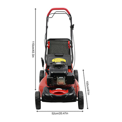 Bensindriven gräsklippare 140cc 4-taktsmotor 51 cm klippbredd