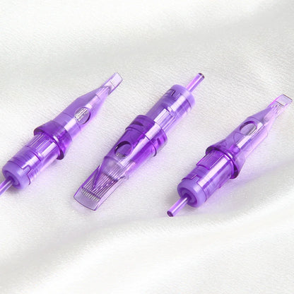 10pcs Tattoo Makeup Cartridge For Tattoos Pen Gun Machines Disposable 0.30MM Pink Sterilized Safe Single Needles