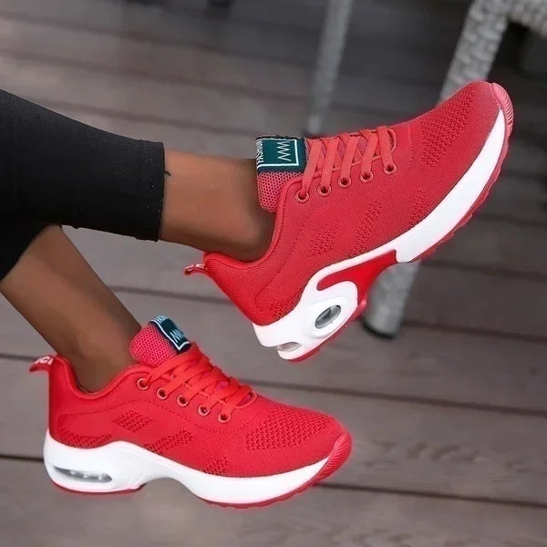 Dam platform sneakers i mesh – Andningsbara, chunky sula, löpning & sport, storlek 36–42, 4 färger
