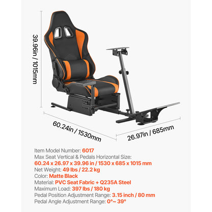 SucceBuy Racing Wheel Stand Simulator Cockpit Steering Wheel Stand Fit Logitech G25 G27 G29 G920 Thrustmaster T300RS TX F458